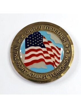9-11 United Together Commemorative Coin Twin Towers Design September 11 2001